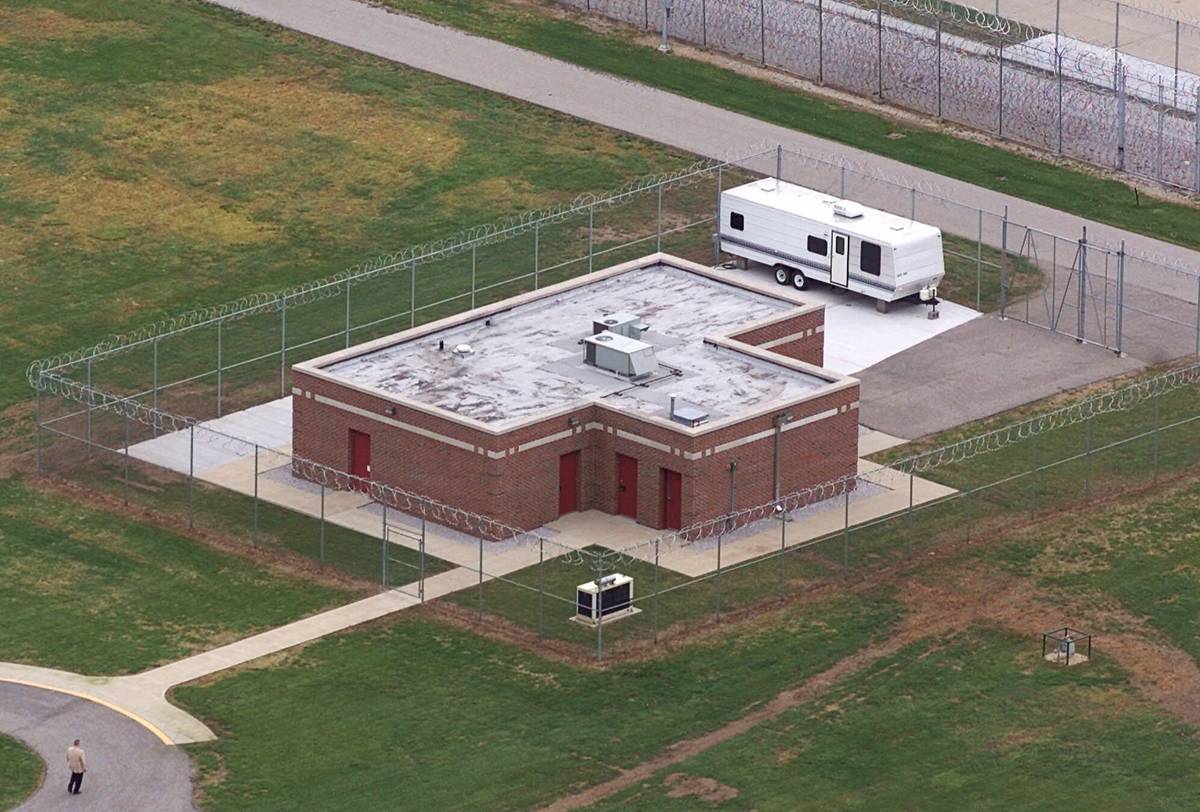 FILE - In this June 11, 2001 file photo, an aerial view of the execution facility at the United ...
