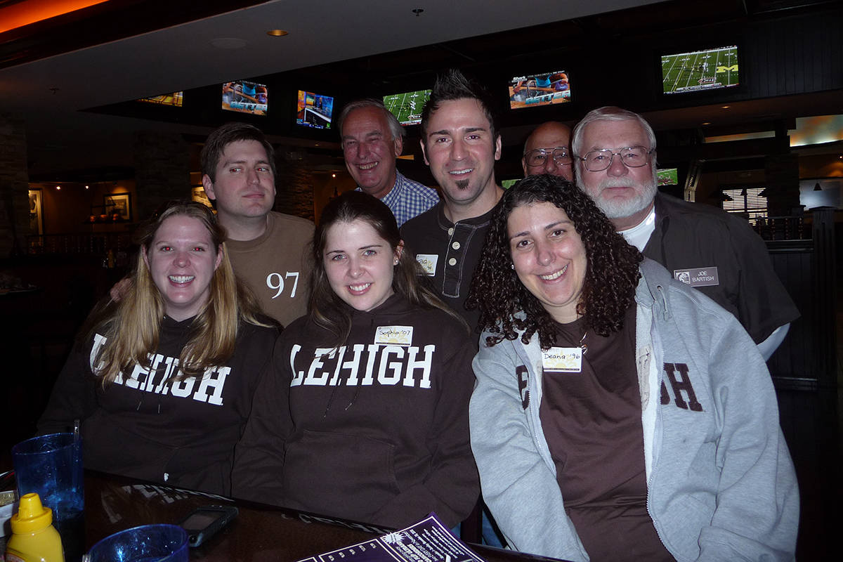 Lehigh football fans including Danielle Freedman, Dr. Sophia Quinn, Deana Di Dio Waddell (botto ...
