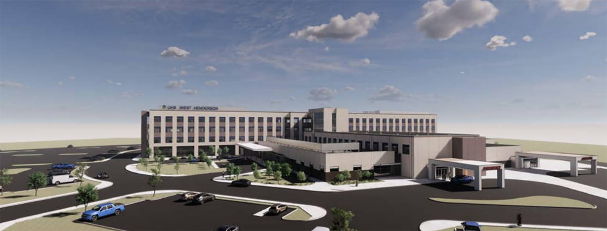 Hospital chain UHS plans to develop a 40-acre campus, a rendering of which is seen here, near t ...