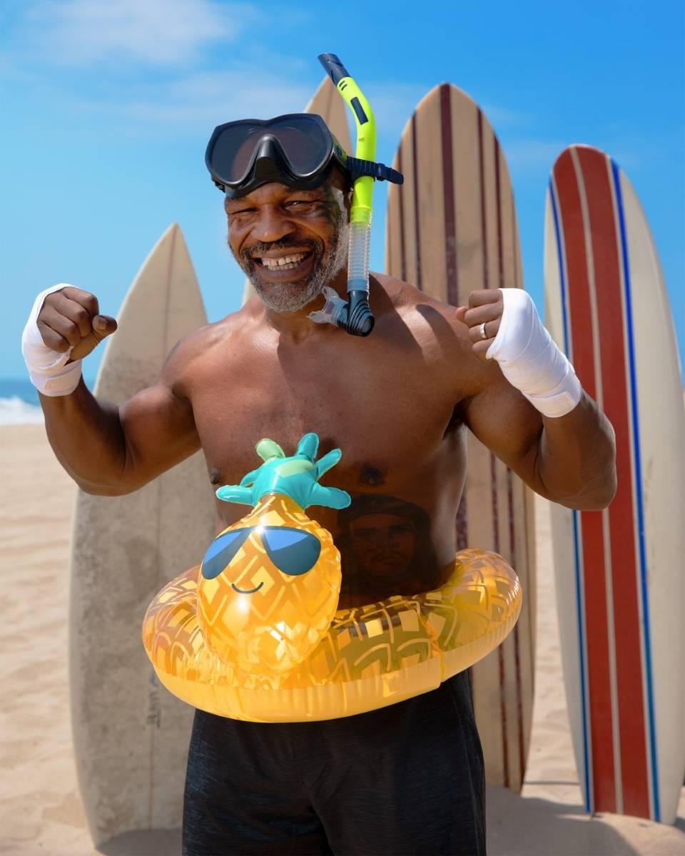 Mike Tyson stars in “Tyson vs. Jaws: Rumble on the Reef.” (Jason Elias/Discovery Channel)
