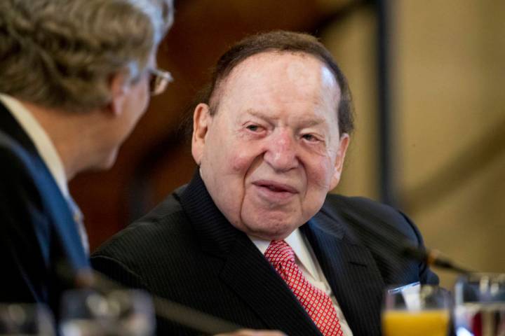 Sheldon Adelson, chairman and CEO of Las Vegas Sands Corp., is shown in a Feb. 10, 2017, photo. ...