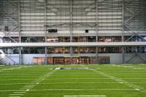 The indoor field house at the Raiders' Intermountain Healthcare Performance Center in Henderson ...