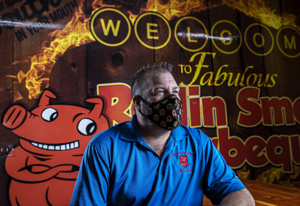 Owner and chief executive officer John Holland at Rollin' Smoke BBQ on Wednesday, July 15, 2020 ...