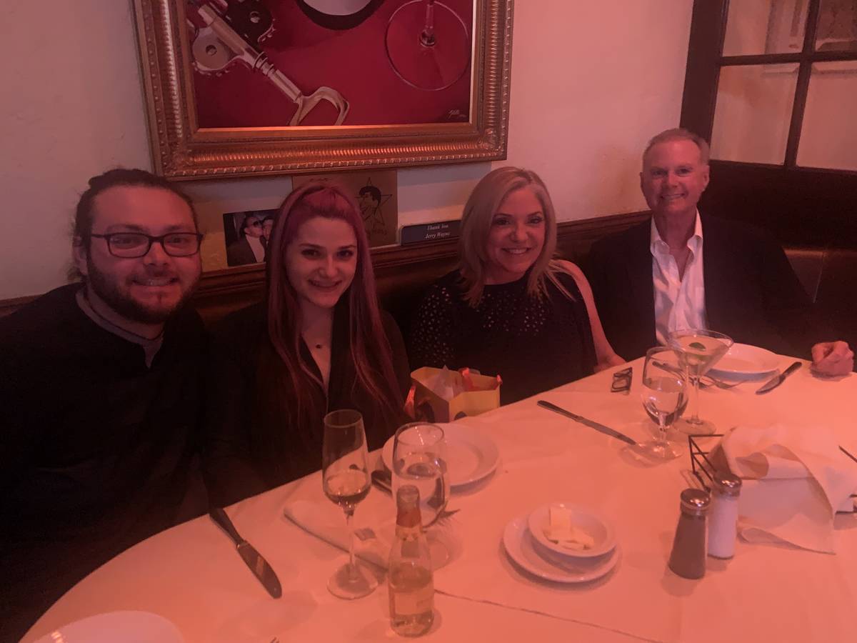 The Fonfa family, in a final family photo at Piero's Italian restaurant on Feb. 7, 2020. From l ...
