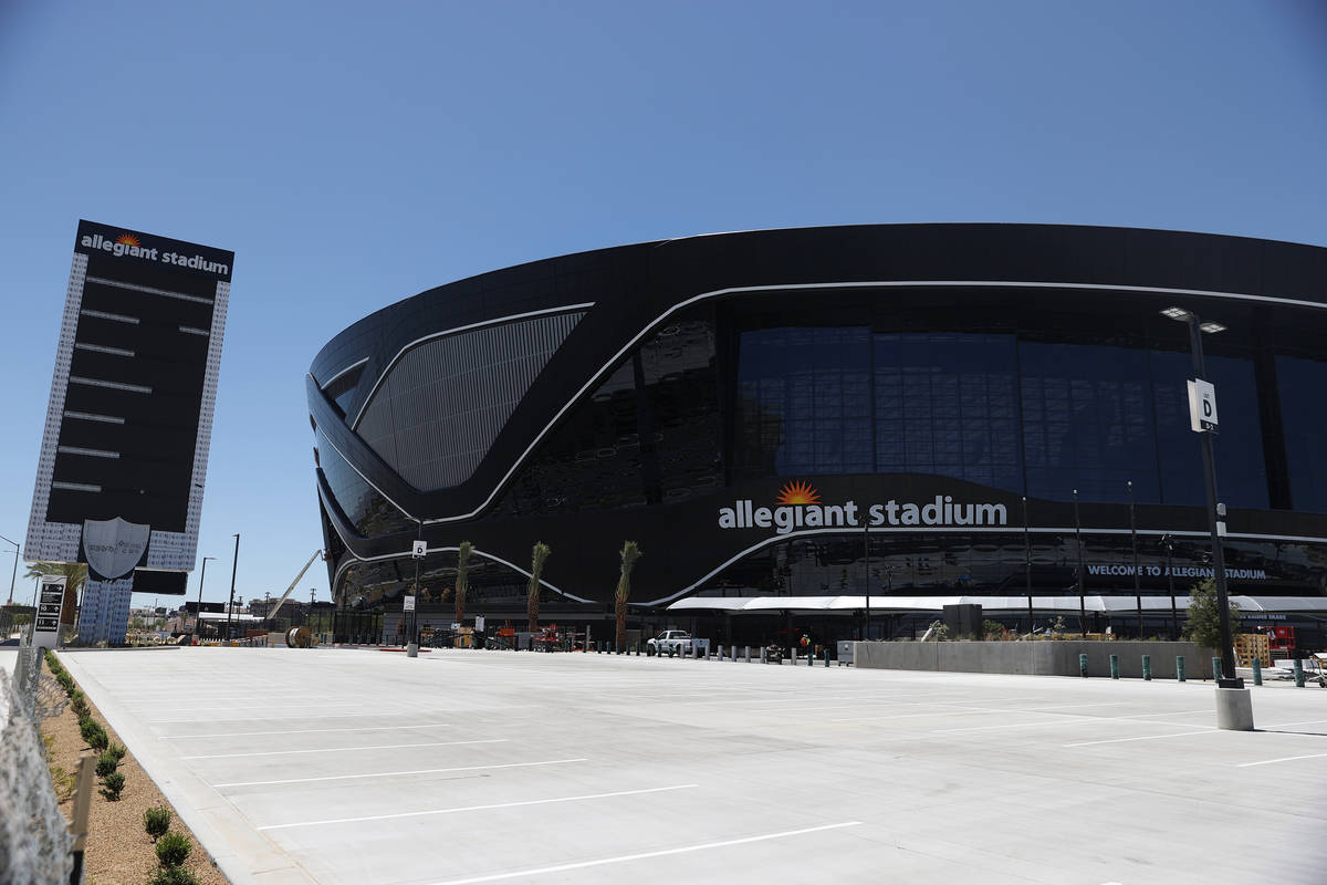 The Raiders Allegiant Stadium in Las Vegas, Saturday, July 18, 2020. (Erik Verduzco / Las Vegas ...