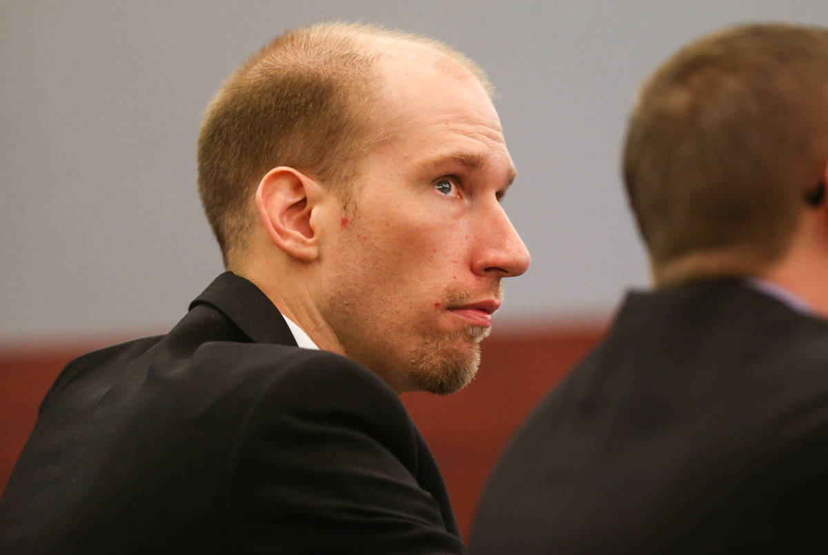 Jason Lofthouse looks on during his trial at the Regional Justice Center in Las Vegas on Wednes ...