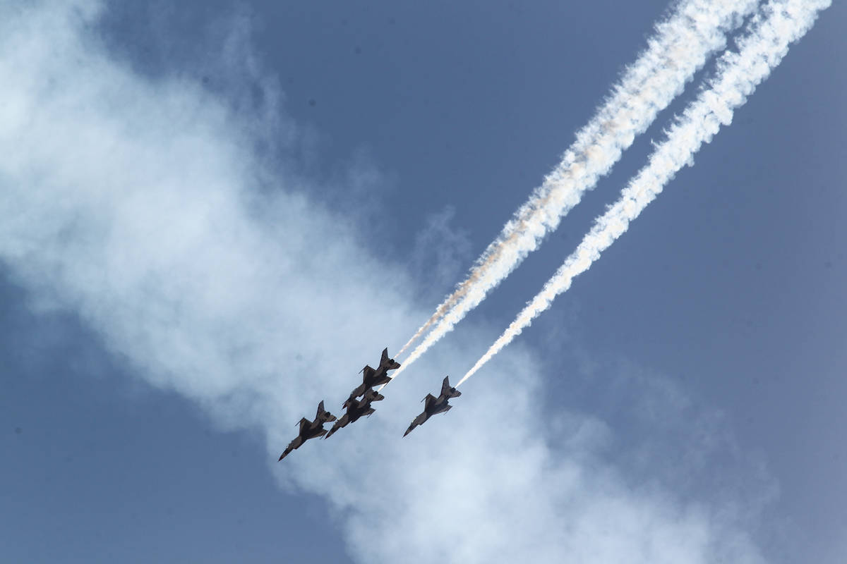 The U.S. Air Force Thunderbirds (Chase Stevens/Las Vegas Review-Journal)