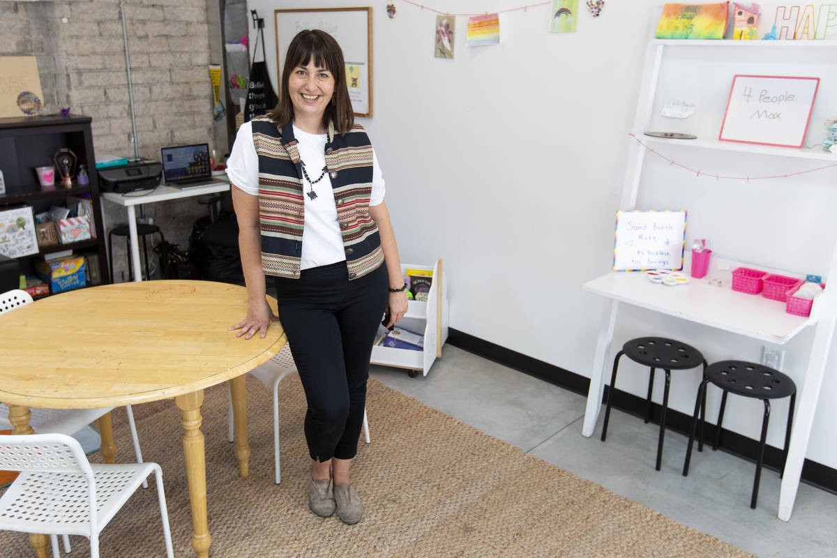 Melissa Flaxman, creator of Future Makers LV, stands in the microschool's space in Ferguson's D ...