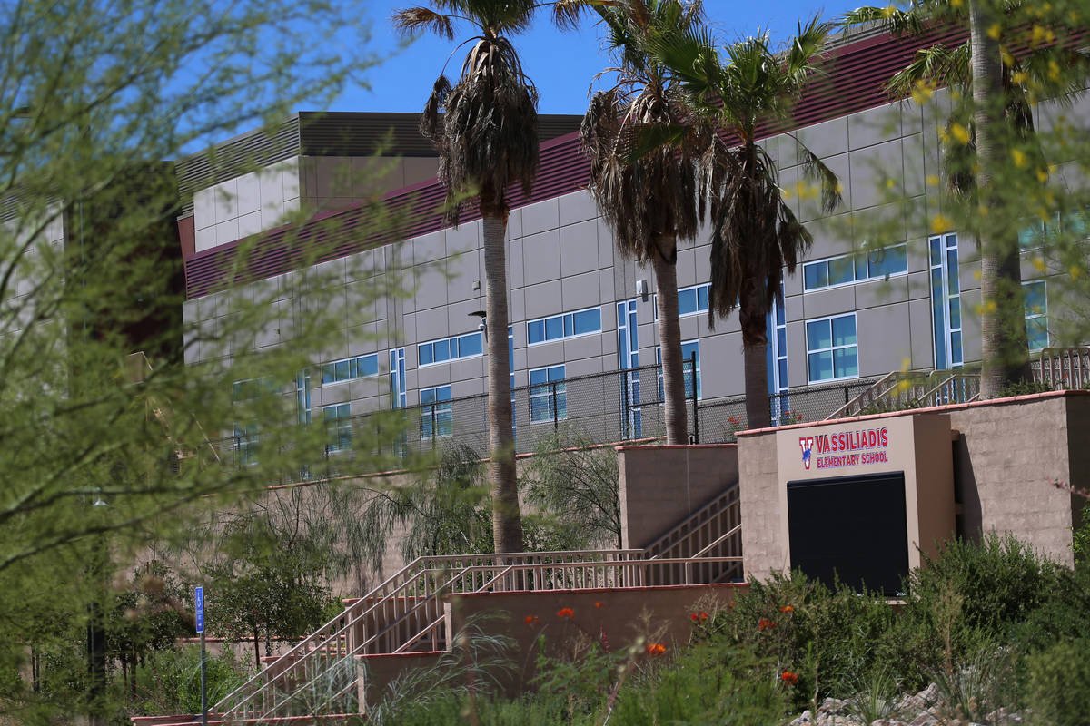 Vassiliadis Elementary School in Las Vegas where a mountain lion was spotted earlier in the mor ...