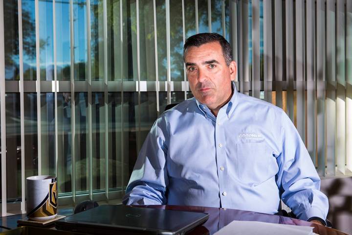 Clark County coroner John Fudenberg at his office near downtown Las Vegas on Thursday, Sept. 13 ...