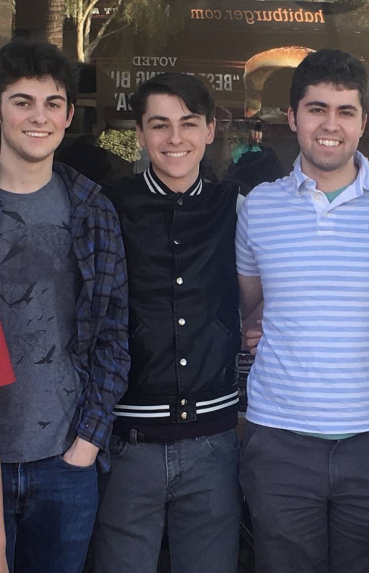 Bart Torres's three sons, from left: Cameron, Cole and Conner. (Ricki Torres)