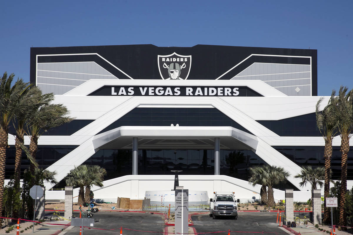 The Las Vegas Raiders headquarters and practice facility photographed on Wednesday, July 8, 202 ...