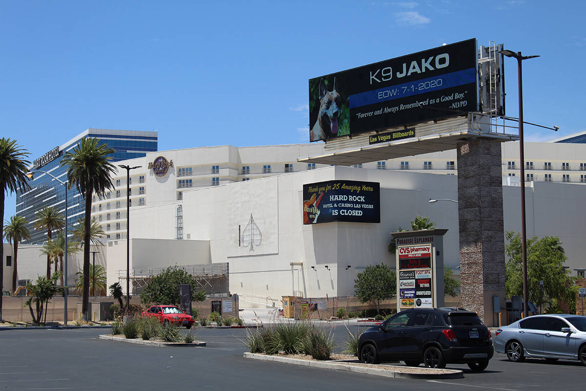 Billboard messages across the Las Vegas Valley purchased anonymously pay tribute to North Las V ...
