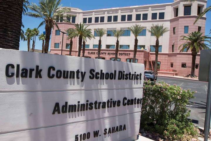 Clark County School District administration building in Las Vegas. (Richard Brian/Las Vegas Rev ...