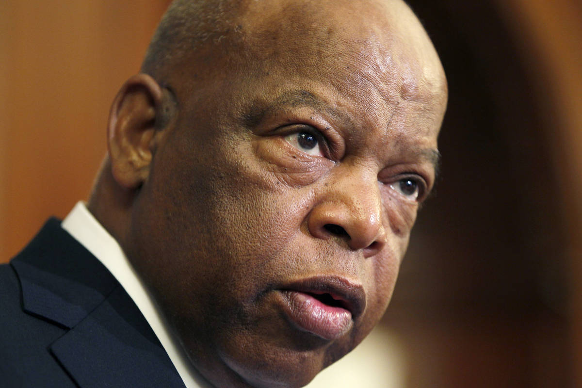 Rep. John Lewis, D-Ga., participates in a ceremony on June 16, 2010, to unveil two plaques reco ...