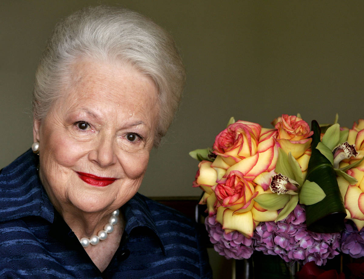 Olivia de Havilland, who played the doomed Southern belle Melanie in "Gone With the Wind," is s ...