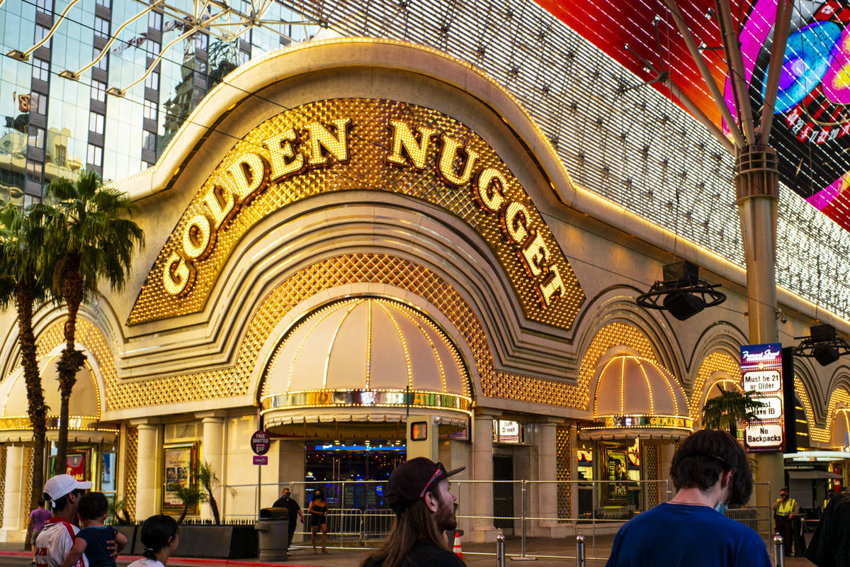 The Golden Nugget is shown on Wednesday, June 3, 2020. Its sportsbook will reopen at 11 a.m. Th ...