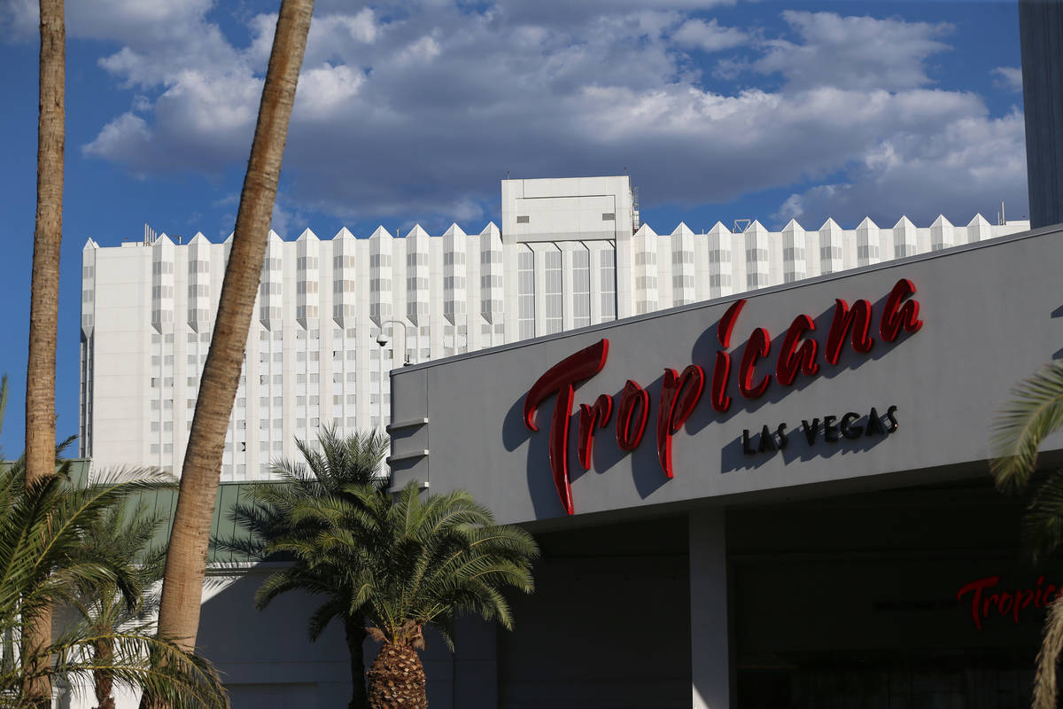 Tropicana hotel-casino in Las Vegas, Monday, July 27, 2020. (Erik Verduzco / Las Vegas Review-J ...