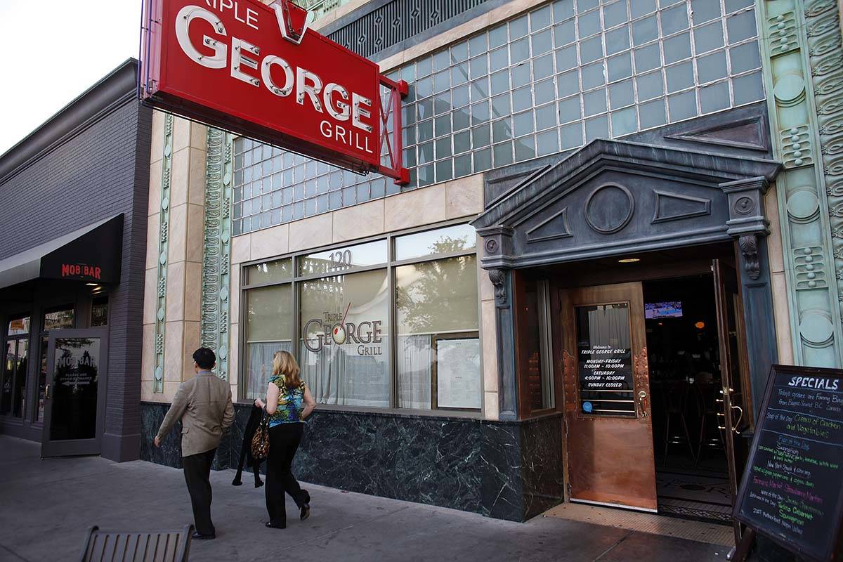 Triple George Grill in downtown Las Vegas. (Las Vegas Review-Journal file)