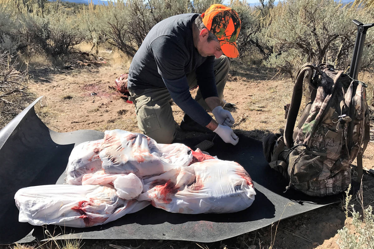 Commercially produced game bags make it easy for hunters to quarter or bone out their game anim ...