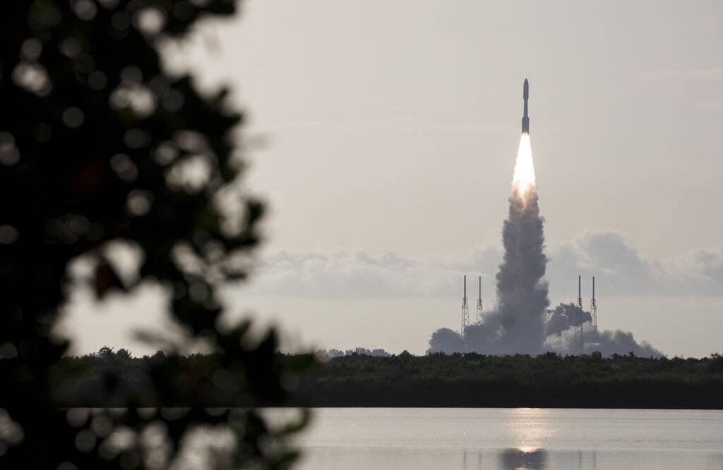 A United Launch Alliance Atlas V rocket launches at Space Launch Complex 41 at the Cape Canaver ...