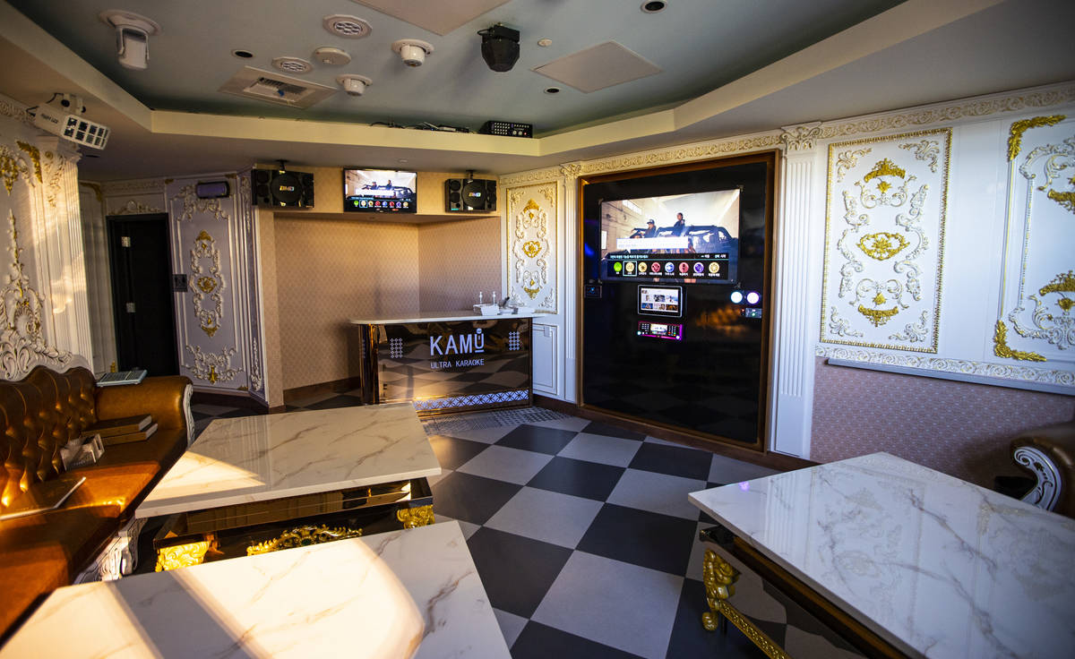 A room at Kamu Karaoke at the Grand Canal Shoppes at The Venetian in Las Vegas on Thursday, Jul ...