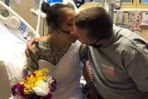 Daniel Anzalone and Alysia Mathis got married at Southern Hills Hospital on Aug. 5, 2020. An ho ...