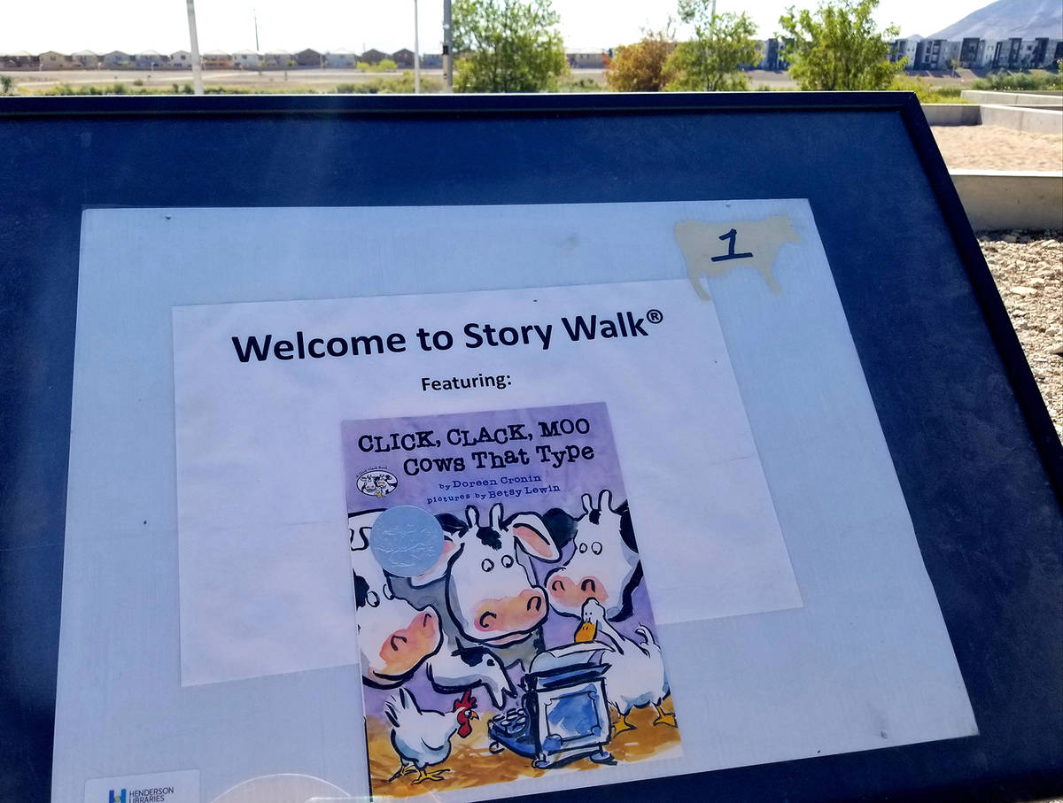 New “Click, Clack, Moo” story pages were added in July to Cornerstone Park’s “Story Wal ...