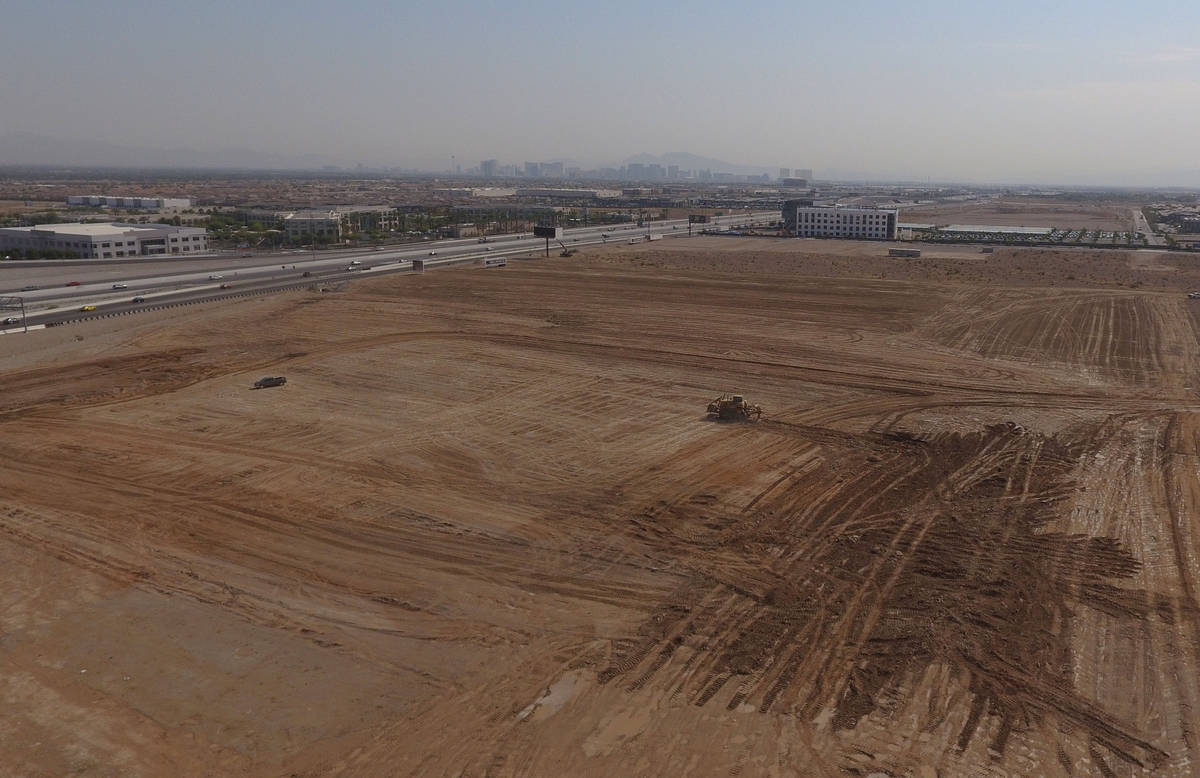 Heavy construction equipment is seen at UnCommons project site at the Southeast corner of S. Du ...