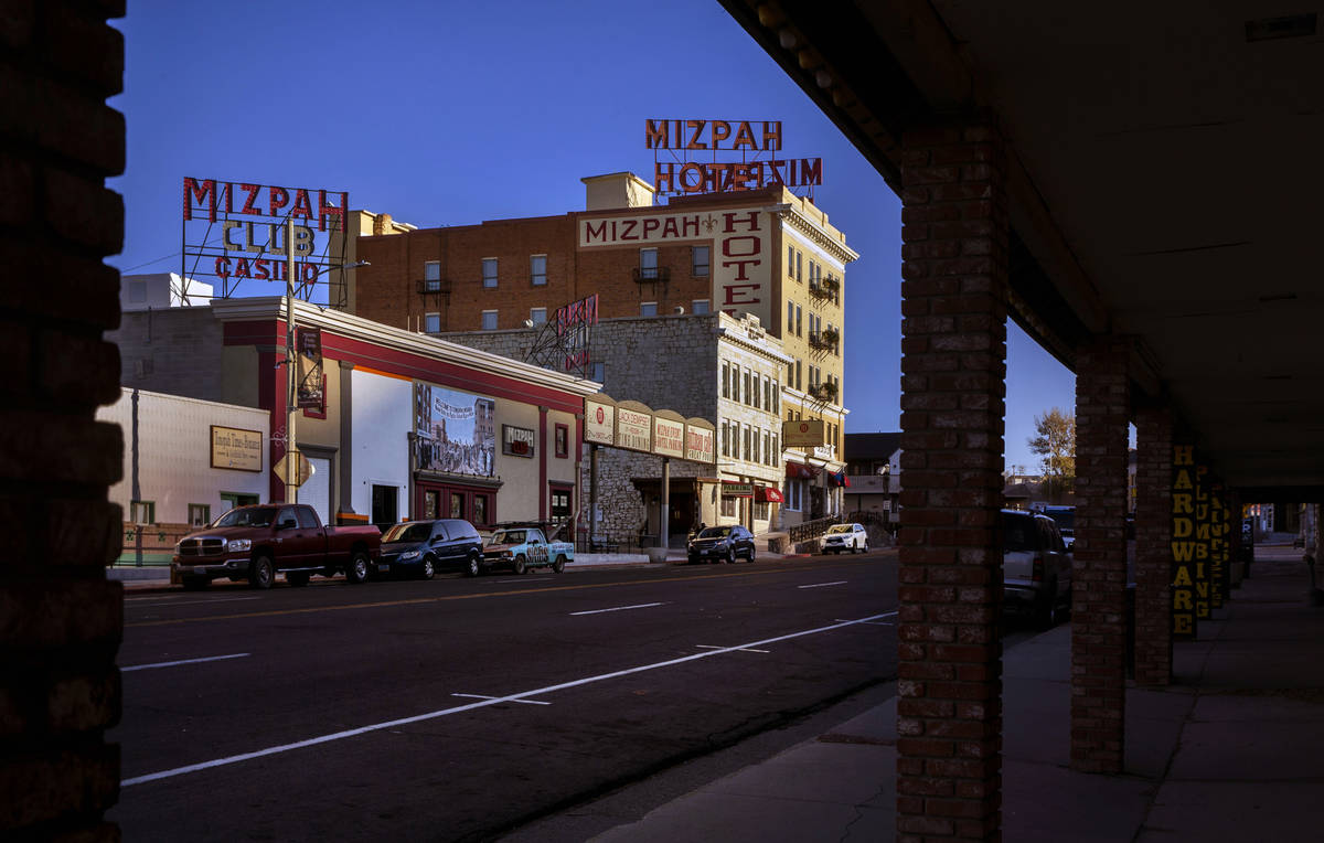 This Oct. 30. 2019, file photo shows the Mizpah Hotel in Tonopah, Nev. (L.E. Baskow/Las Vegas R ...