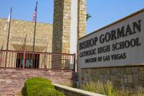 2Bishop Gorman Catholic High School photographed on Friday, Aug. 21, 2020, in Las Vegas. Bishop ...