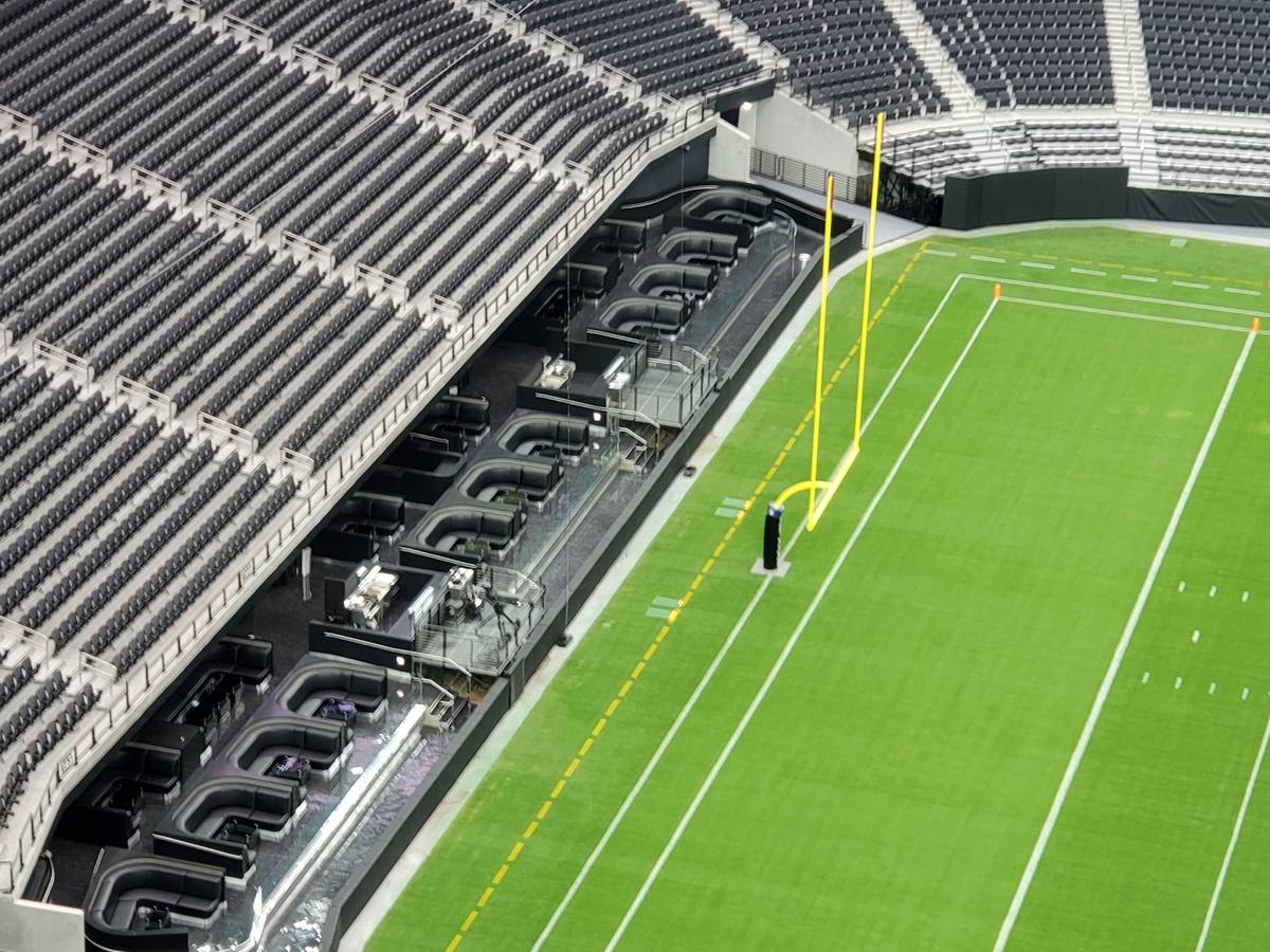 A look inside Allegiant Stadium, the new home of the Las Vegas Raiders on Friday, August 22, 20 ...