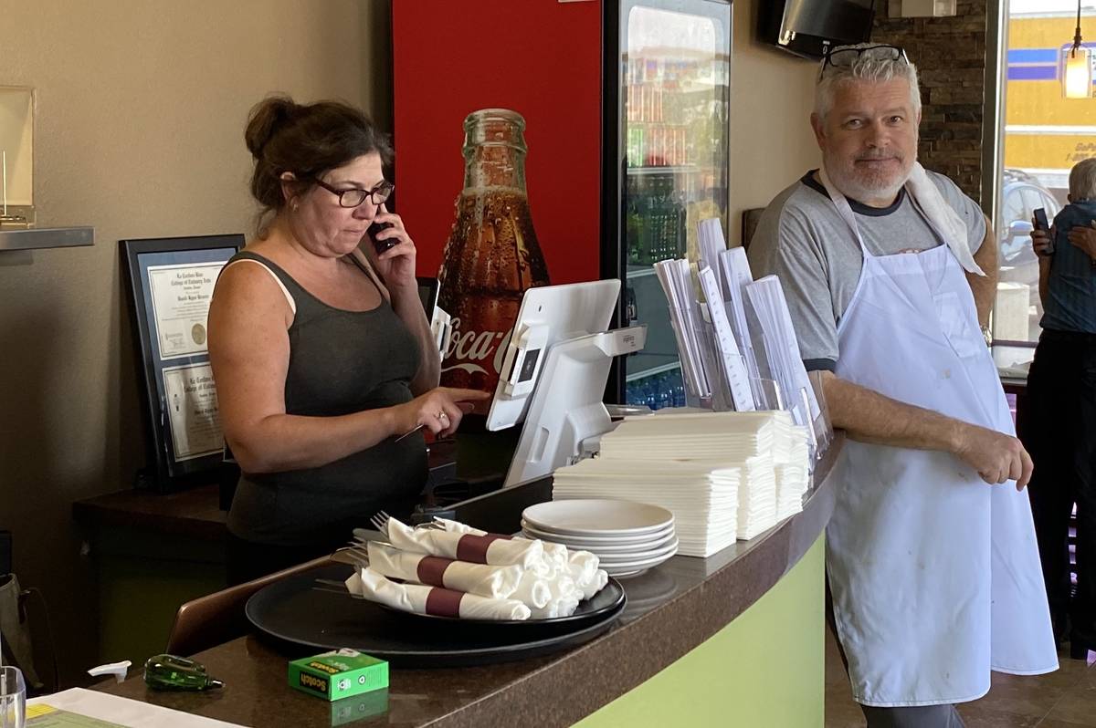 Chef Luciano Pellegrini takes a break from the kitchen during a preview day at Heavenly Pies. ( ...