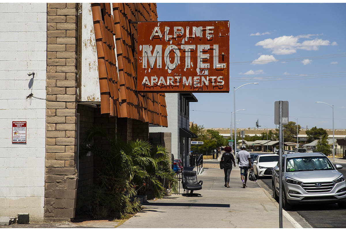 An exterior view of Alpine Motel Apartments, where six people died in a fire last December, in ...