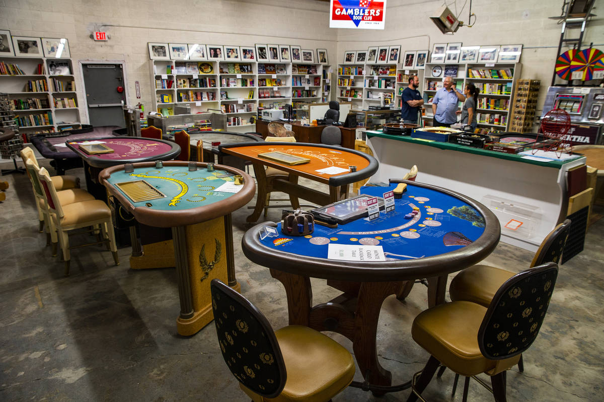 Some of the many card tables for sale at the new Gamblers General Store which recently moved ac ...