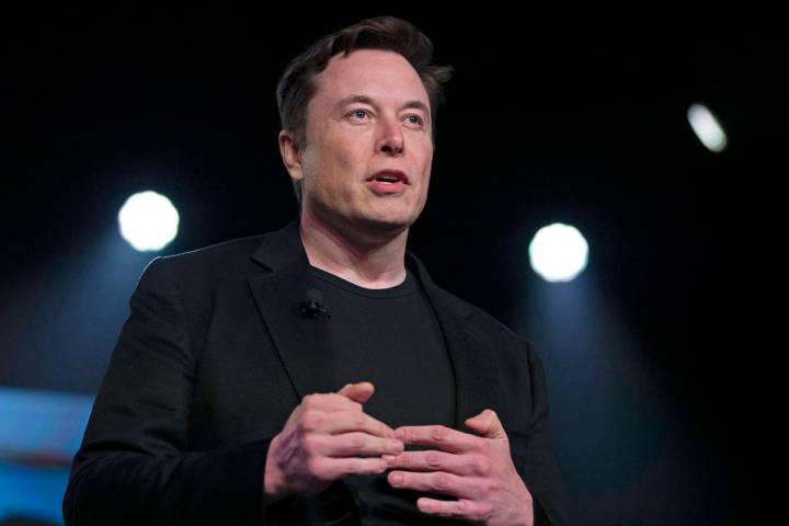 FILE - In this March 14, 2019, file photo, Tesla CEO Elon Musk speaks before unveiling the Mode ...