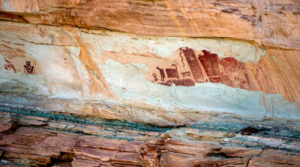 Native tribes that had lived nearby left behind petroglyphs and other markings amid the pet-fri ...