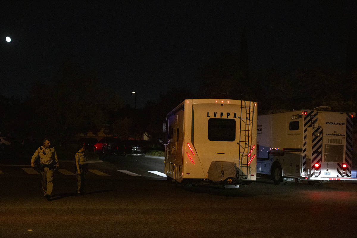 Metropolitan police investigate a shooting where an officer fatally shot a man following a dome ...