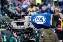 Fox Television camera on the field before an NFL football game between the Chicago Bears and th ...