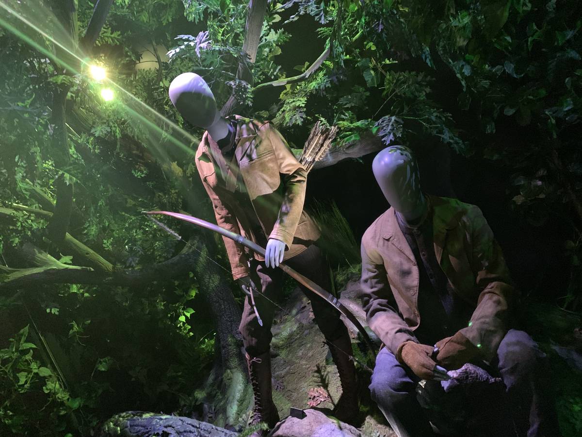 A train scene from of the Hunger Games Exhibition at the MGM Grand, on July 9, 2019. The exhibi ...