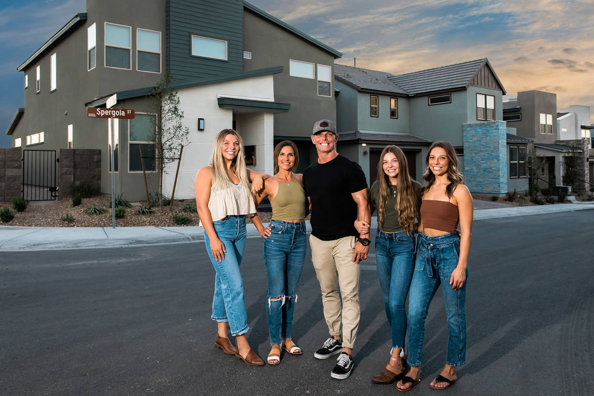 Pardee Homes welcomes the Strehlow family, from left, Abbey, Jill, Robby, Tori and Rylee, as th ...