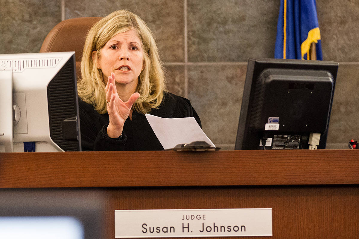 Judge Susan Johnson. (Chase Stevens/Las Vegas Review-Journal) Follow Chase Stevens on Twitter @ ...