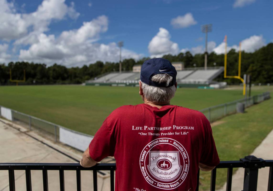 Chuck Jordan, former head football coach at Conway High School, on Friday, Sept. 11, 2020, in C ...