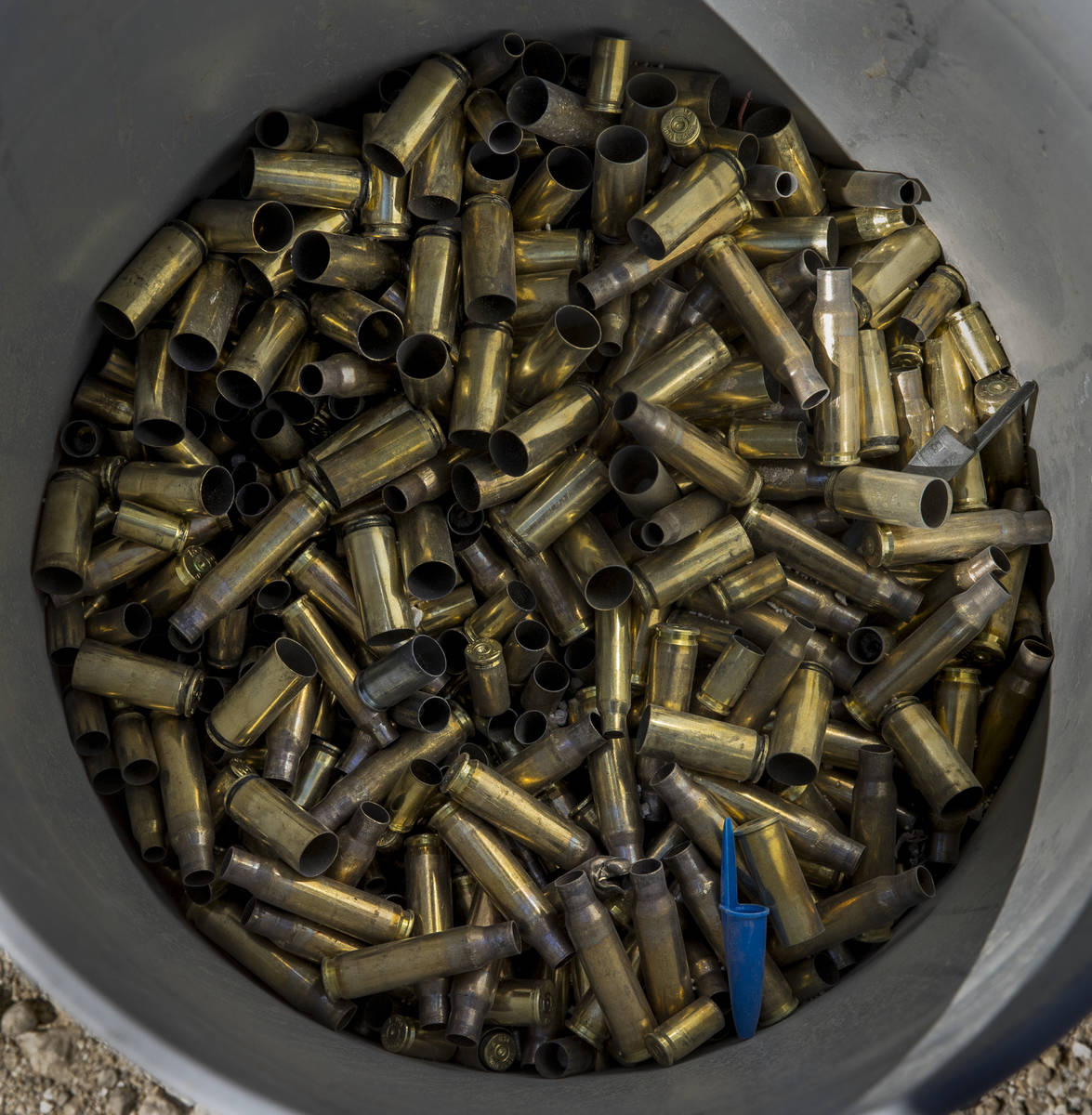 Spent cartridges are recycled by staff at Adrenaline Mountain, Thursday, Sept. 10, 2020, in Goo ...