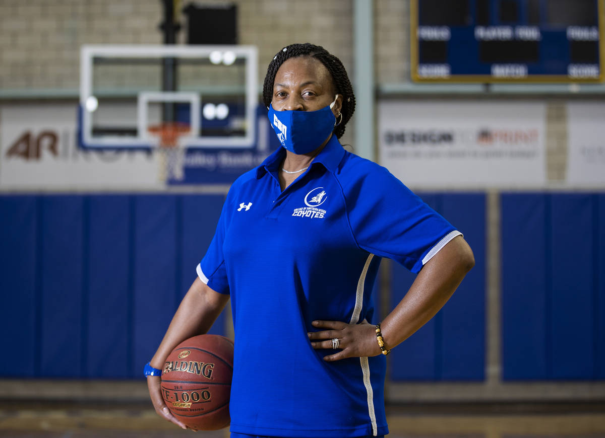 Dorothy Kendrick, head women's basketball coach at the College of Southern Nevada, on Wednesday ...
