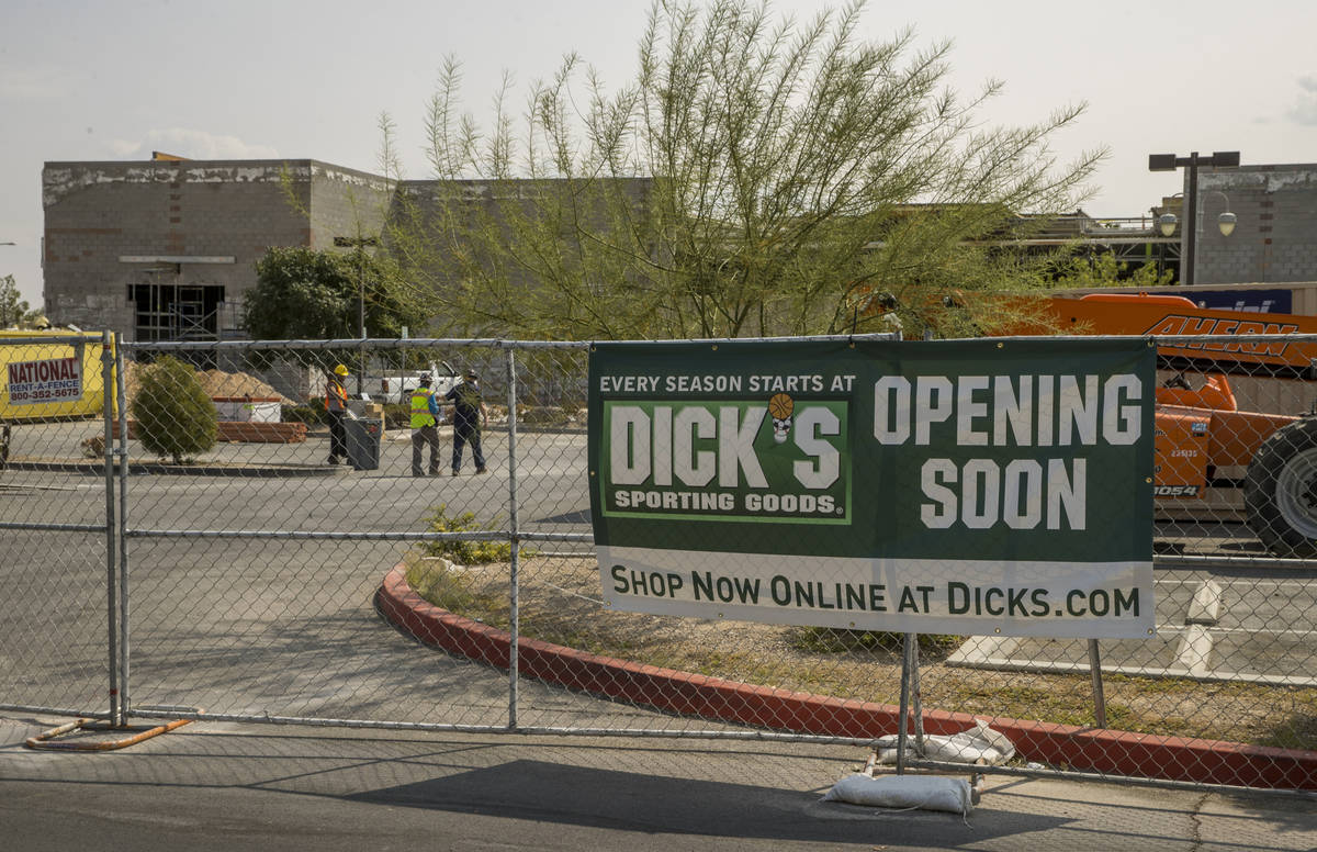 Dick's Sporting Goods store construction formerly a Sport Chalet in the Crossroads Commons stri ...