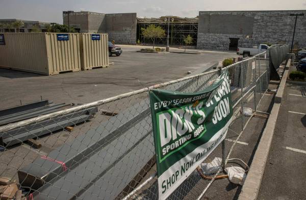 Dick's Sporting Goods store construction formerly a Sport Chalet in the Crossroads Commons stri ...