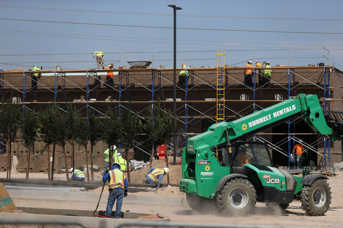 A Chick-fil-A restaurant under construction at the Crossroads Commons shopping center in Las Ve ...