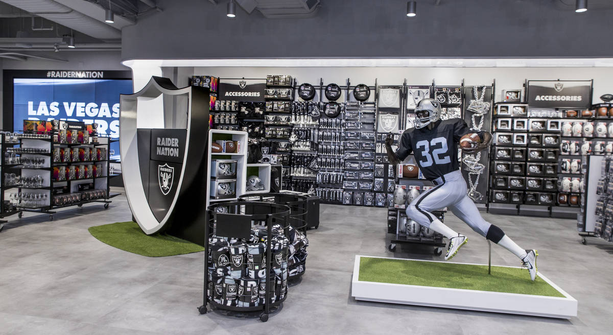 A variety of merchandise can be purchased at The Raider Image official team store inside of All ...