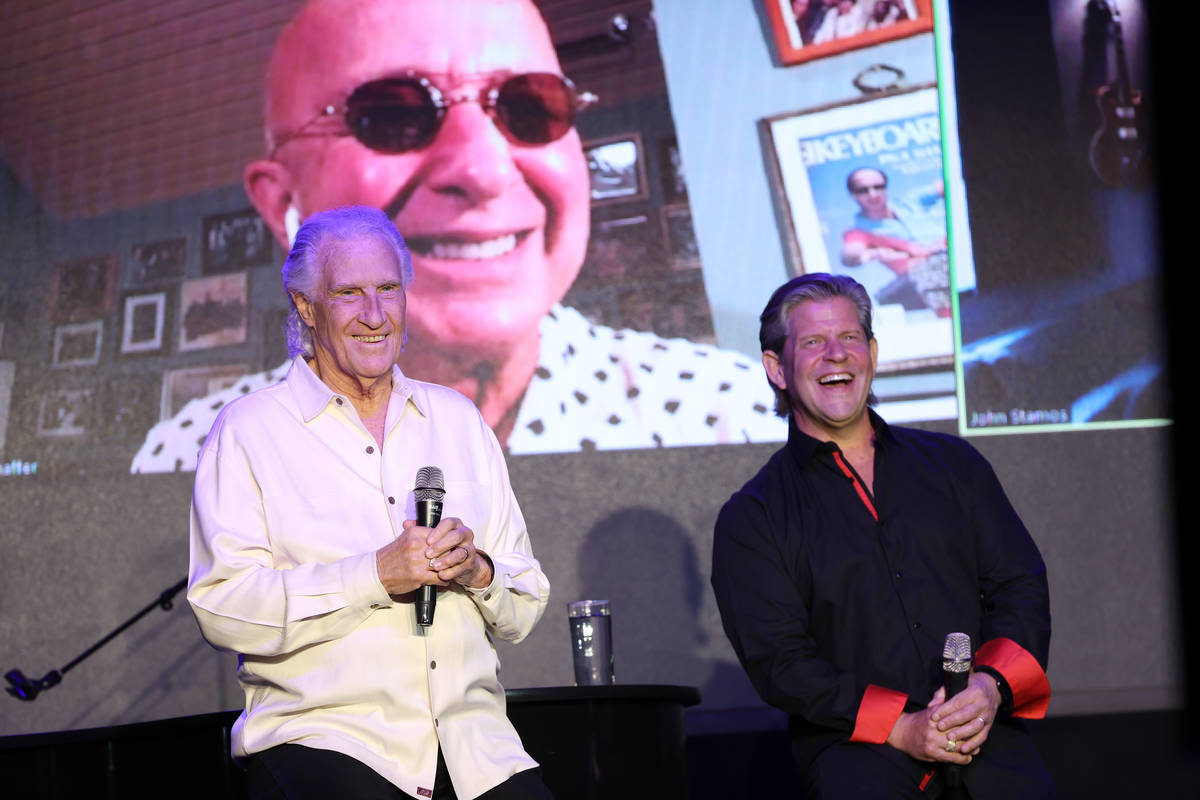 Bill Medley, left, and Bucky Heard of the Righteous Brothers participate during a new streaming ...